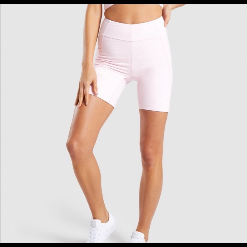 FINAL SALE Gymshark Chalk Pink Biker Shorts